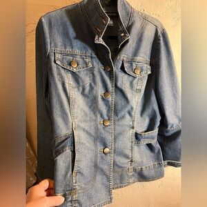 INC International Concepts Blue Jean Jacket Classic Design